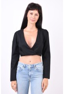 Women Blouse Vero Moda Vmuscharlotte Wrap Short Black